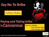 Say No To Bribe - I do not take I do not give